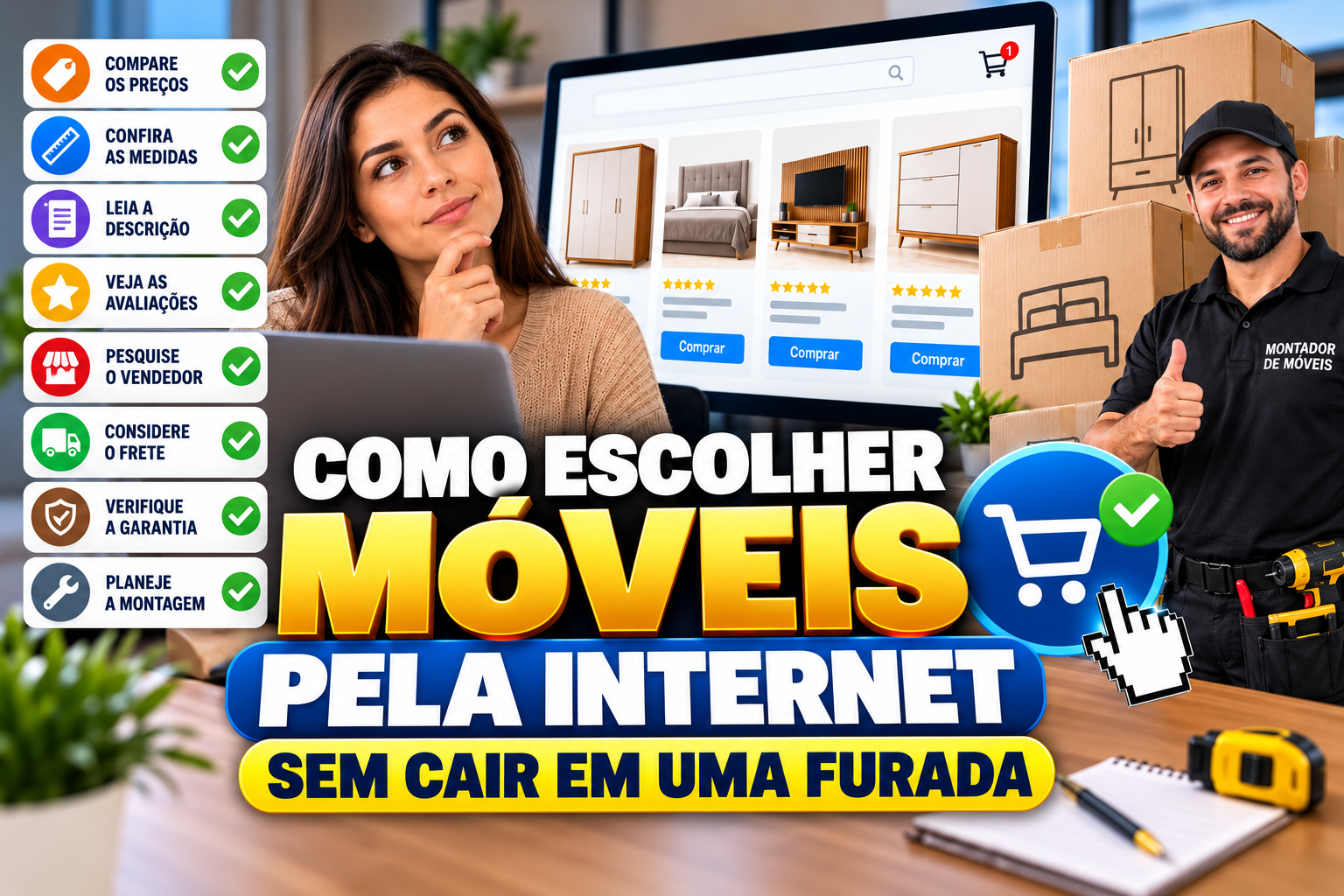Como Escolher Móveis pela Internet sem Cair em uma Furada