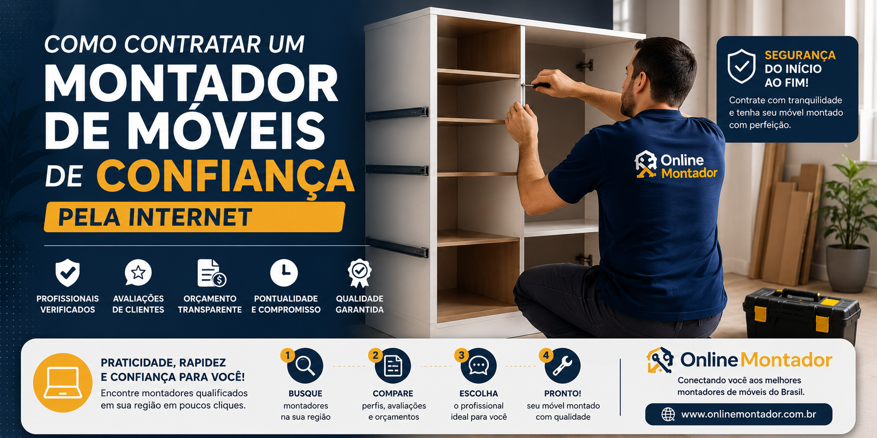 Como contratar um montador de móveis de confiança pela internet?
