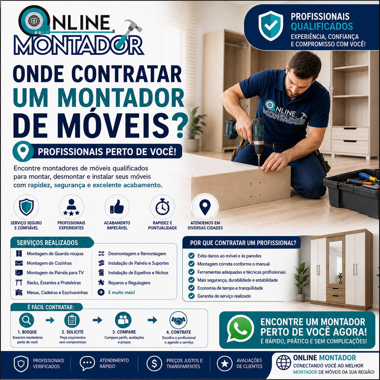 Onde Contratar um Montador de Móveis ?