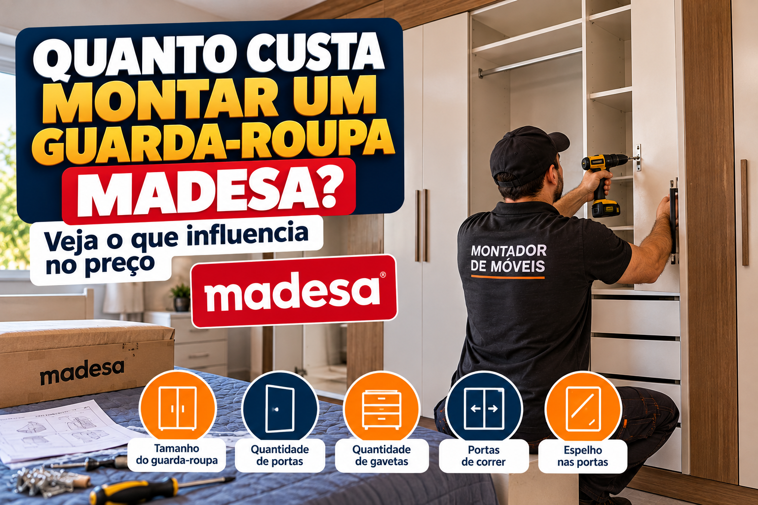 Quanto custa para montar um guarda-roupa Madesa?